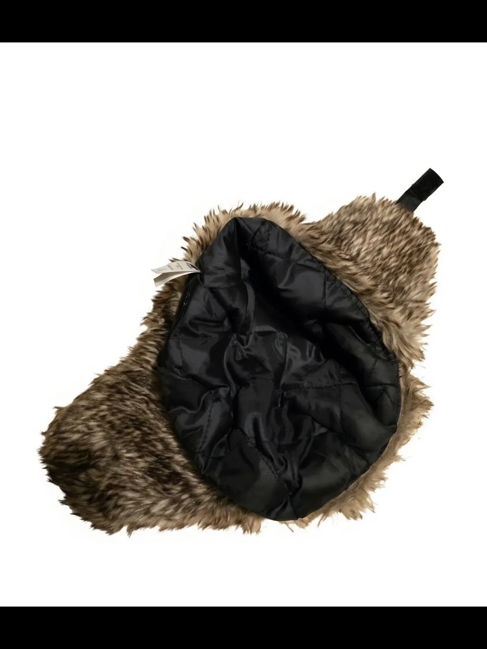 Black Faux Fur Lined Trapper Hat-little Boys